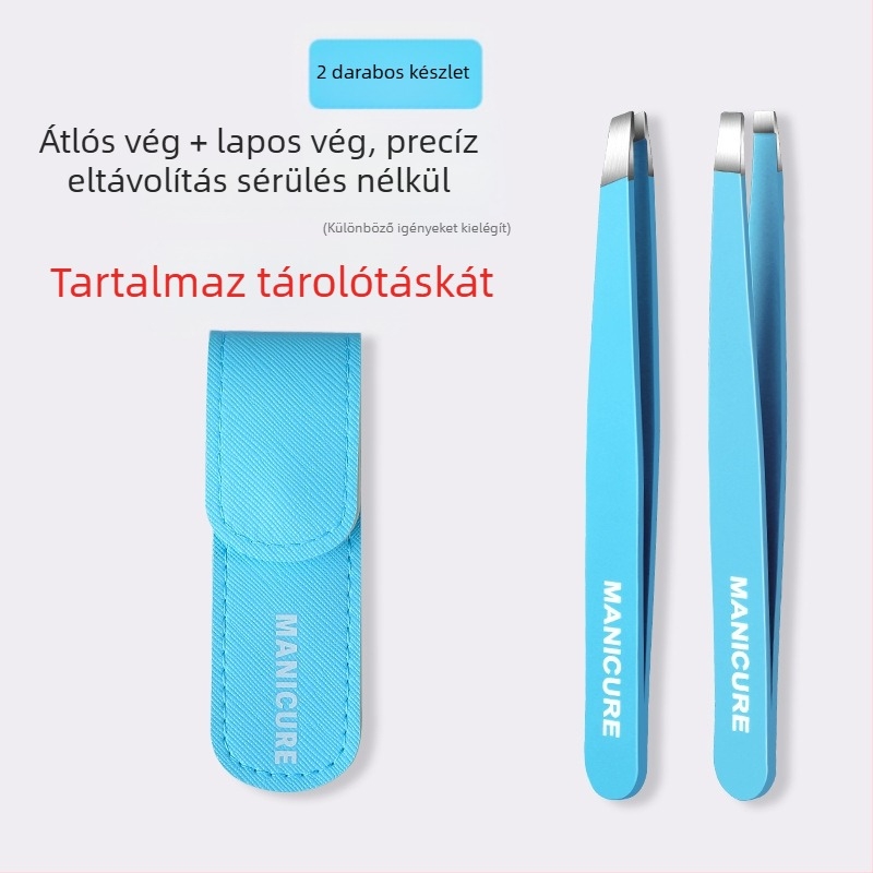 Szemöldök-klip – négy részes dobozos készlet, precíz rozsdamentes acél csipesz, Little Genius