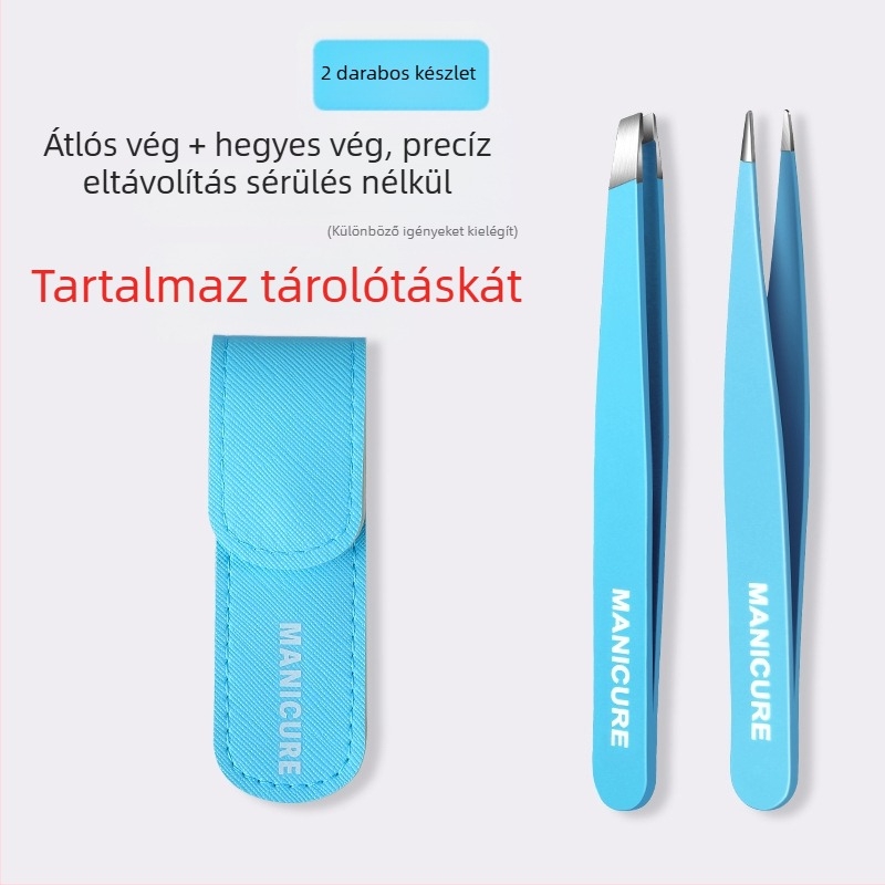 Szemöldök-klip – négy részes dobozos készlet, precíz rozsdamentes acél csipesz, Little Genius