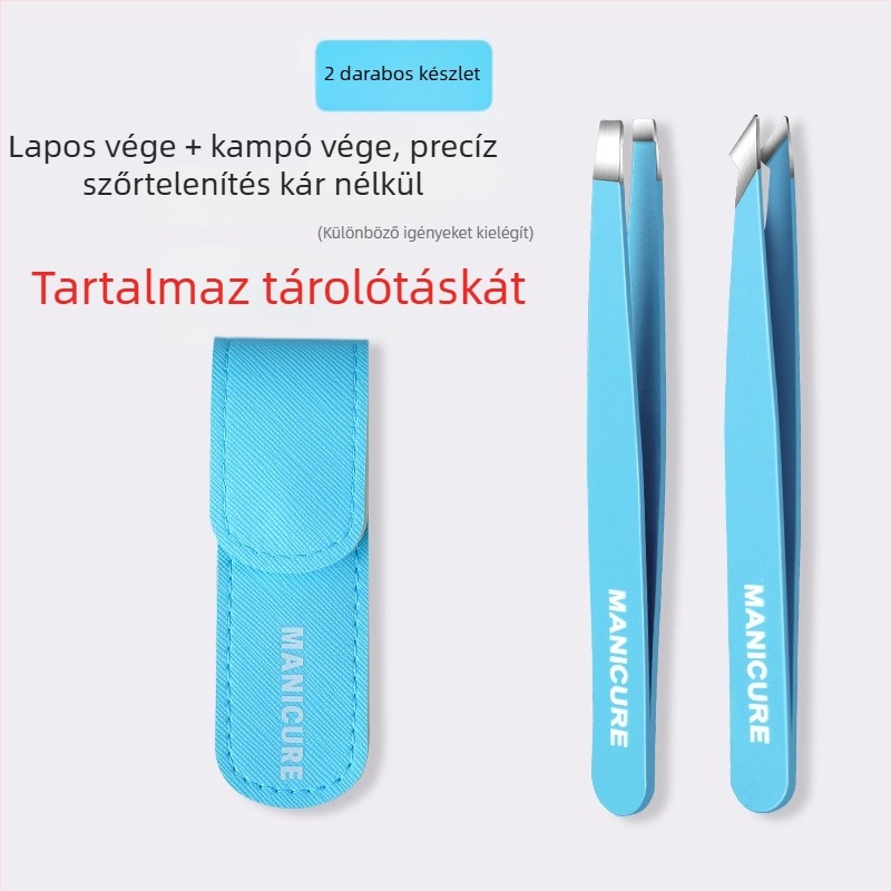 Szemöldök-klip – négy részes dobozos készlet, precíz rozsdamentes acél csipesz, Little Genius