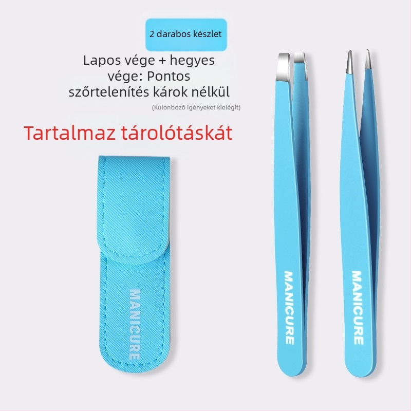 Szemöldök-klip – négy részes dobozos készlet, precíz rozsdamentes acél csipesz, Little Genius