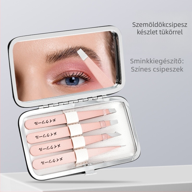 Szemöldökcsipesz rozsdamentes acélból a formázáshoz és ápoláshoz – kozmetikai eszköz