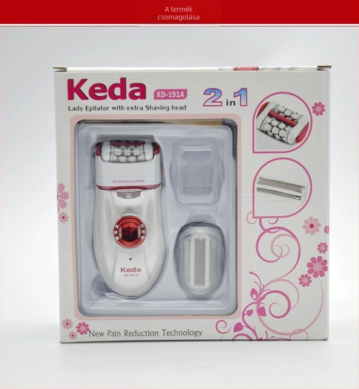 Női elektromos szőrtelenítő készülék, modell 216, teljes test szőrtelenítés, USB táplálás, hideg fény, ABS ház