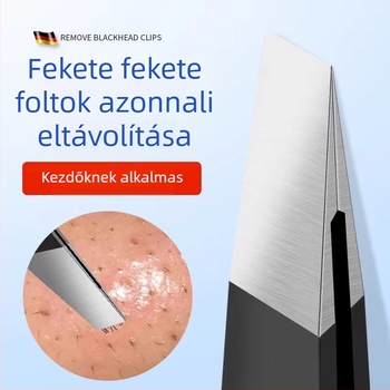 Feketefehér foltok eltávolító csipesz lapos végű, ultraéles pattanás tűvel, mindennapi használatra — Little Teana