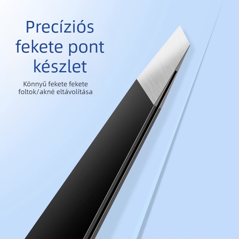 Feketefehér foltok eltávolító csipesz lapos végű, ultraéles pattanás tűvel, mindennapi használatra — Little Teana