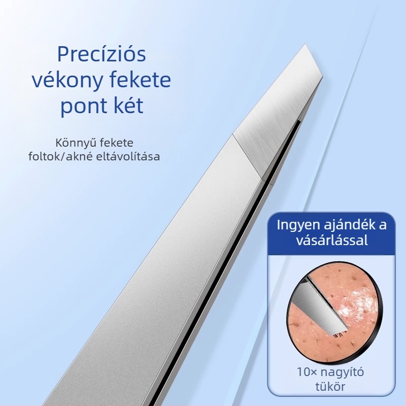 Feketefehér foltok eltávolító csipesz lapos végű, ultraéles pattanás tűvel, mindennapi használatra — Little Teana