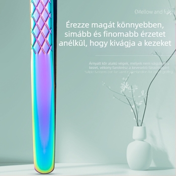 Professzionális műszempilla csipesz készlet – nagy pontosságú, rozsdamentes acél, diamant minta, Yihong márka