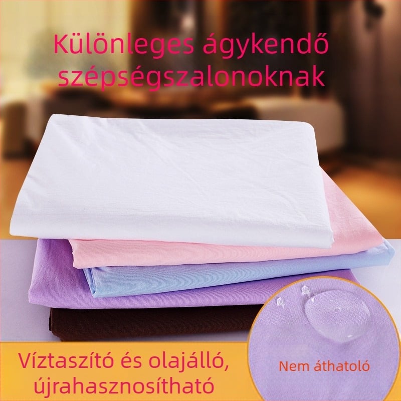 Szépségágy lepedő perforált nyílásokkal, vízálló és olajálló, poliészter-pamut keverék, kozmetikai szalonok számára, testre szabható