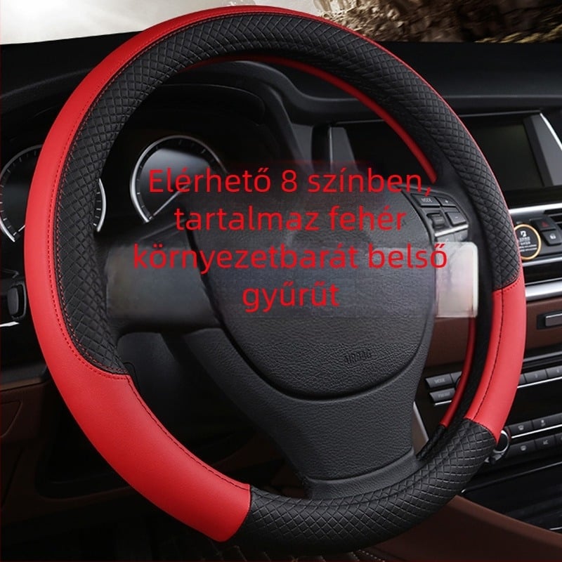 Volánkormány borítás - sportos stílus, mesterséges bőr, univerzális telepítés, négy évszakos használat, Jingxi