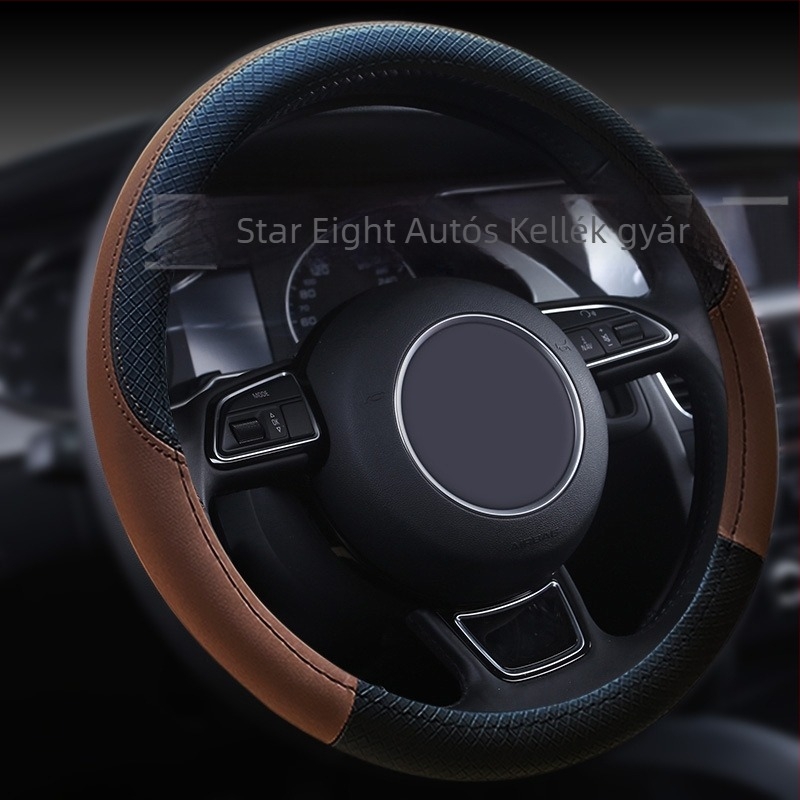 Volánkormány borítás - sportos stílus, mesterséges bőr, univerzális telepítés, négy évszakos használat, Jingxi