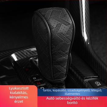 Autó sebességváltó bőrtok, houndstooth mintával, univerzális porvédő