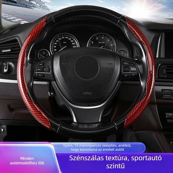 Ultra vékony szénszálas kormányvédő, suede fogás, univerzális négy évszakos illeszkedés