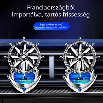 Autó illatosító klipsz – kör alakú illatosító tartó, ABS elektropolírozás, virágos illat, gyümölcsös aroma, 25-50 ml, 61-90 napos párolgási idő