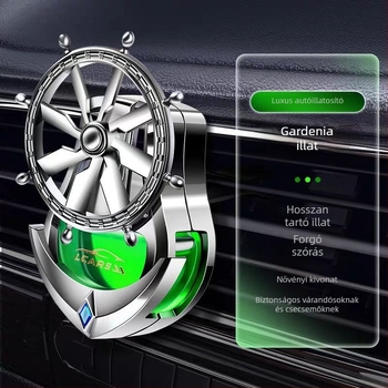 Autó illatosító klipsz – kör alakú illatosító tartó, ABS elektropolírozás, virágos illat, gyümölcsös aroma, 25-50 ml, 61-90 napos párolgási idő