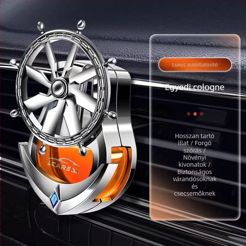 Autó illatosító klipsz – kör alakú illatosító tartó, ABS elektropolírozás, virágos illat, gyümölcsös aroma, 25-50 ml, 61-90 napos párolgási idő