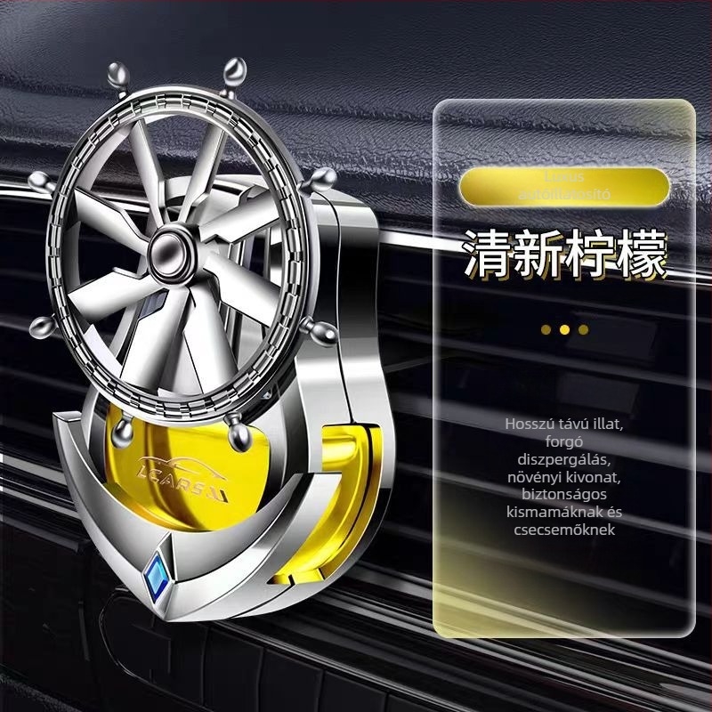 Autó illatosító klipsz – kör alakú illatosító tartó, ABS elektropolírozás, virágos illat, gyümölcsös aroma, 25-50 ml, 61-90 napos párolgási idő