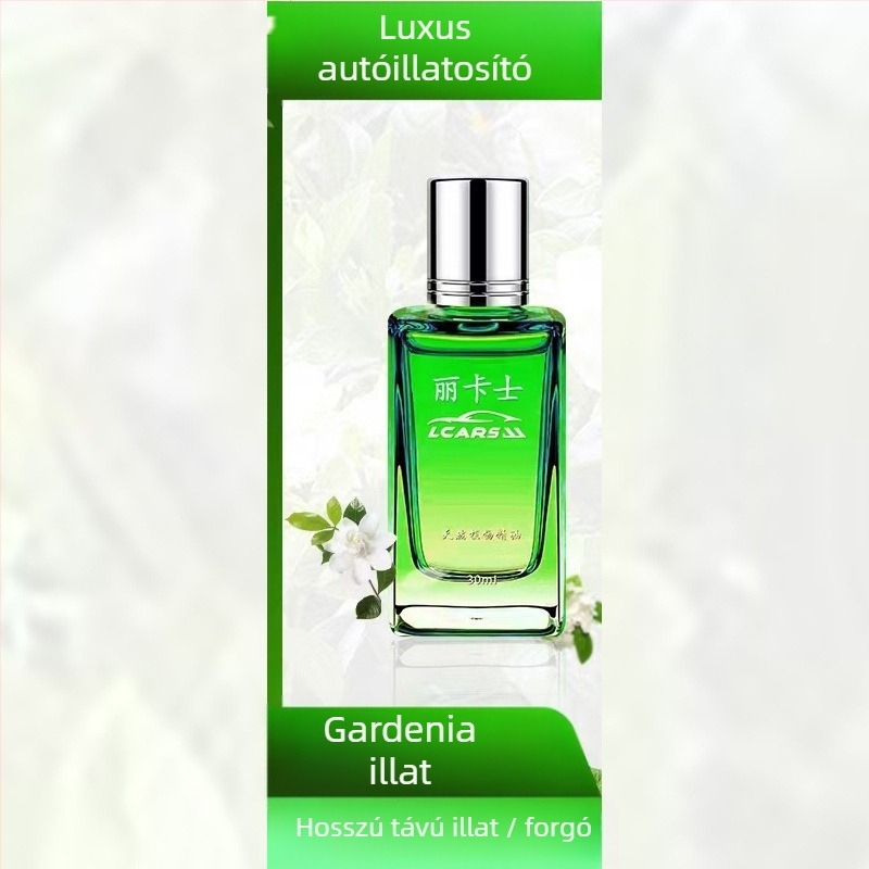 Autó illatosító klipsz – kör alakú illatosító tartó, ABS elektropolírozás, virágos illat, gyümölcsös aroma, 25-50 ml, 61-90 napos párolgási idő