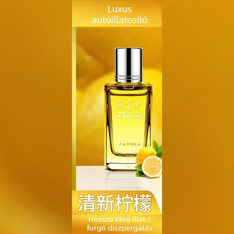 Autó illatosító klipsz – kör alakú illatosító tartó, ABS elektropolírozás, virágos illat, gyümölcsös aroma, 25-50 ml, 61-90 napos párolgási idő