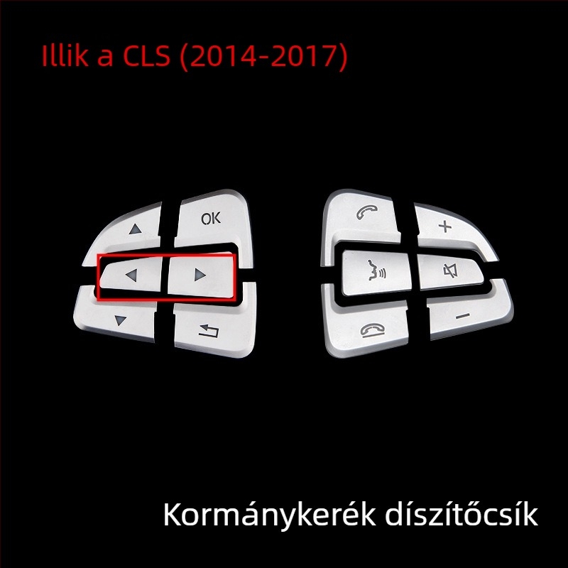 CLS 12-17 belső központi konzol dekorációja (módok: 350/260/320) dekoratív strasszokkal a kapcsoló gombjain az elektromos ablakokhoz • Anyag: műanyag • Modell: 666