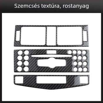 Mercedes‑Benz W204 C‑Class (2007–2010) középkonzol CD panel valódi szénszálas anyagból, testre szabható logóval, Guangzhouban gyártva
