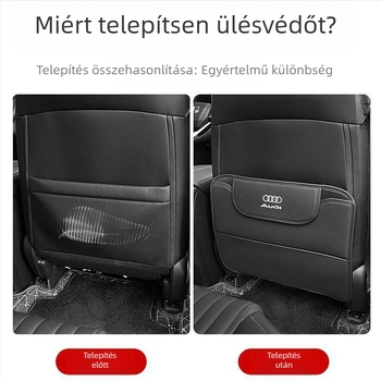 Bőr autóülésvédő antiütés párna és tárolózsebbel