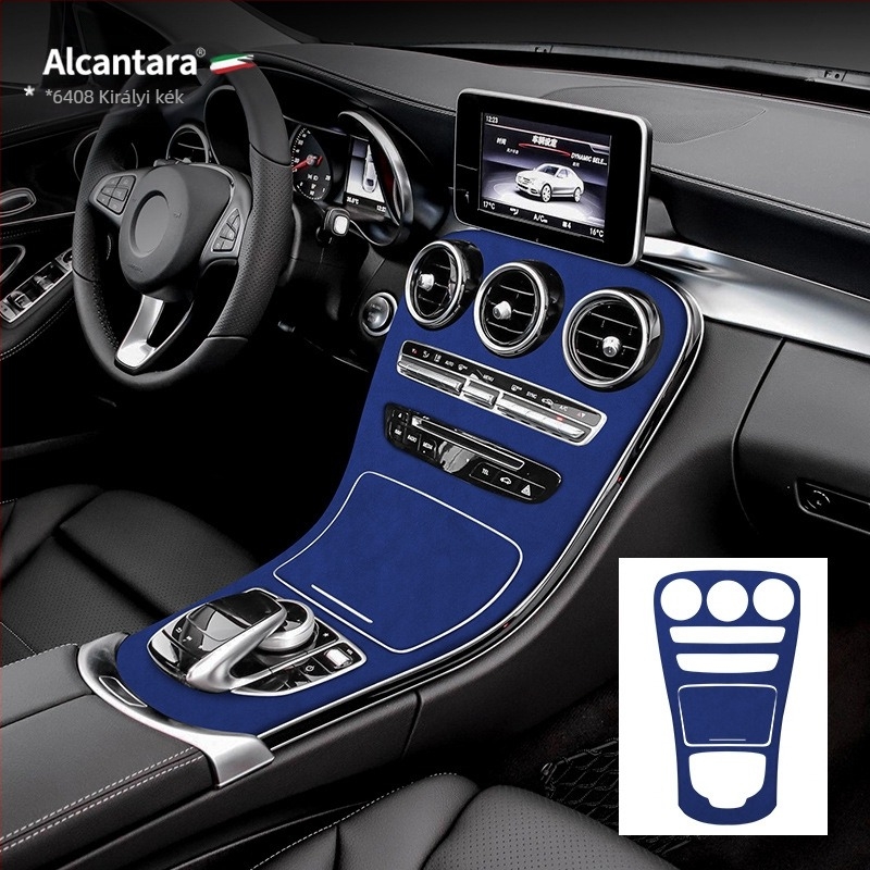 SNBLO Alcantara velúr középkonzol panel Mercedes-Benz C-osztály C260L/C200L (2015-2018)