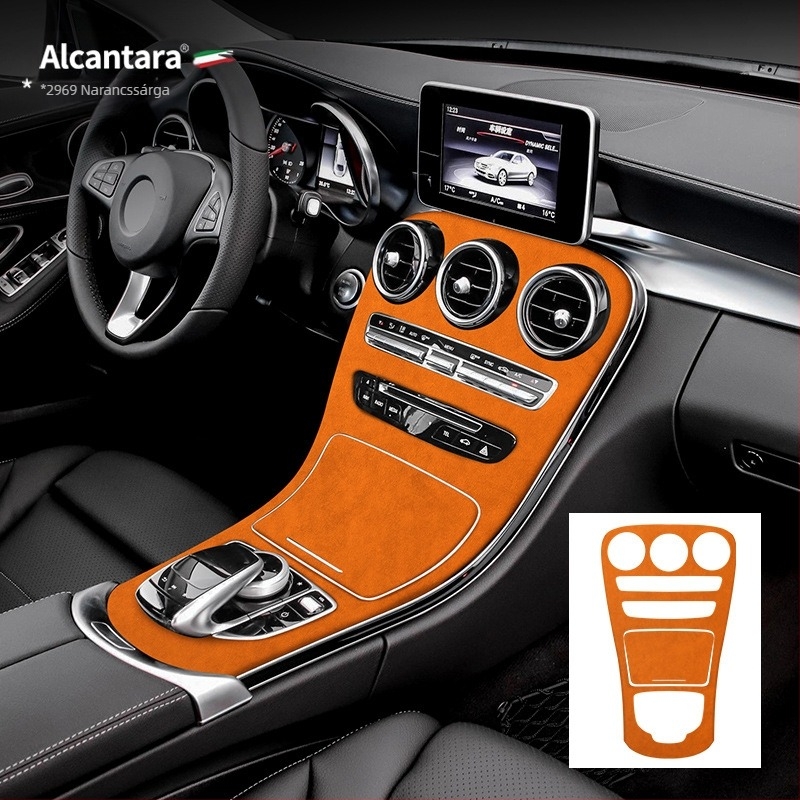 SNBLO Alcantara velúr középkonzol panel Mercedes-Benz C-osztály C260L/C200L (2015-2018)