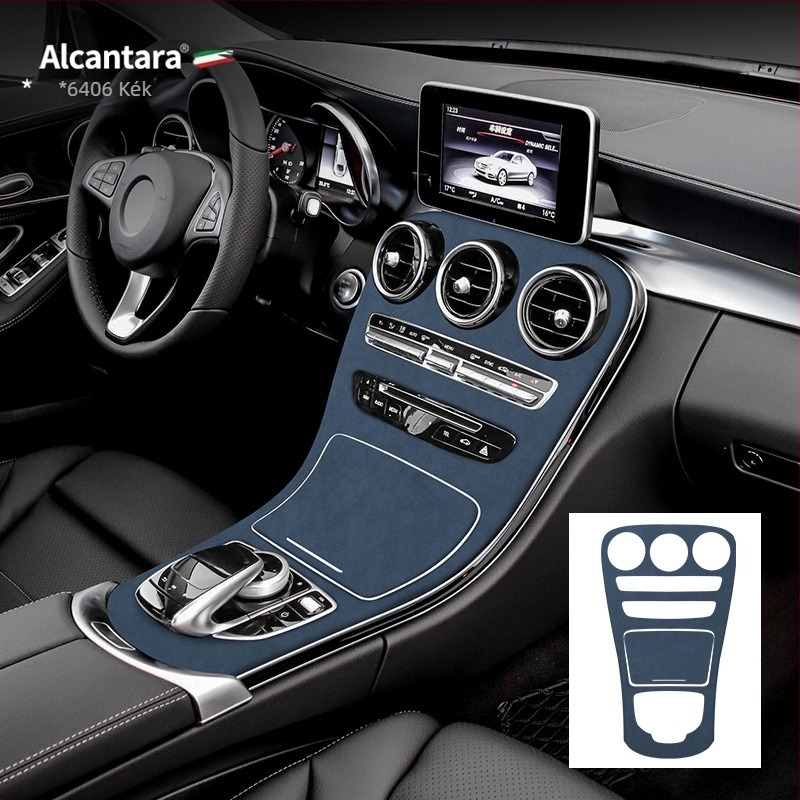 SNBLO Alcantara velúr középkonzol panel Mercedes-Benz C-osztály C260L/C200L (2015-2018)