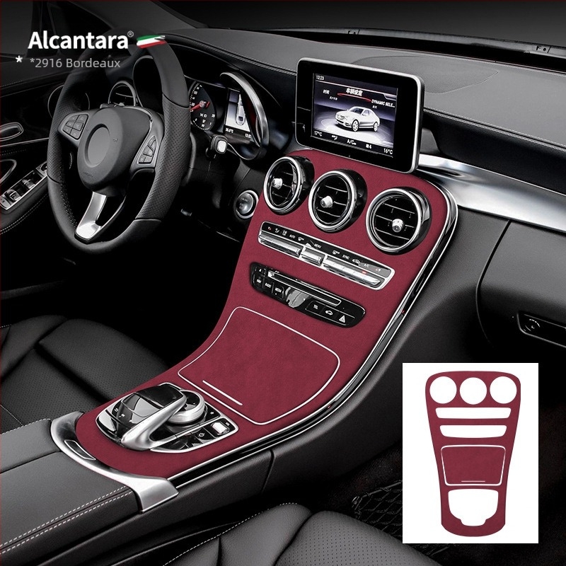 SNBLO Alcantara velúr középkonzol panel Mercedes-Benz C-osztály C260L/C200L (2015-2018)