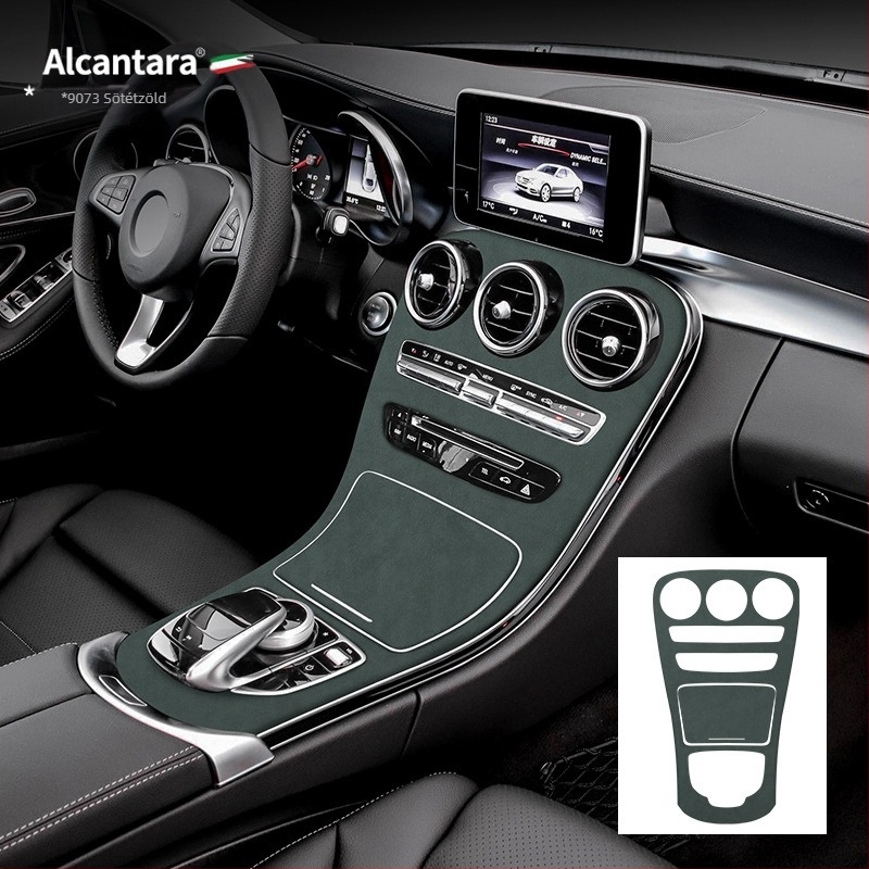 SNBLO Alcantara velúr középkonzol panel Mercedes-Benz C-osztály C260L/C200L (2015-2018)