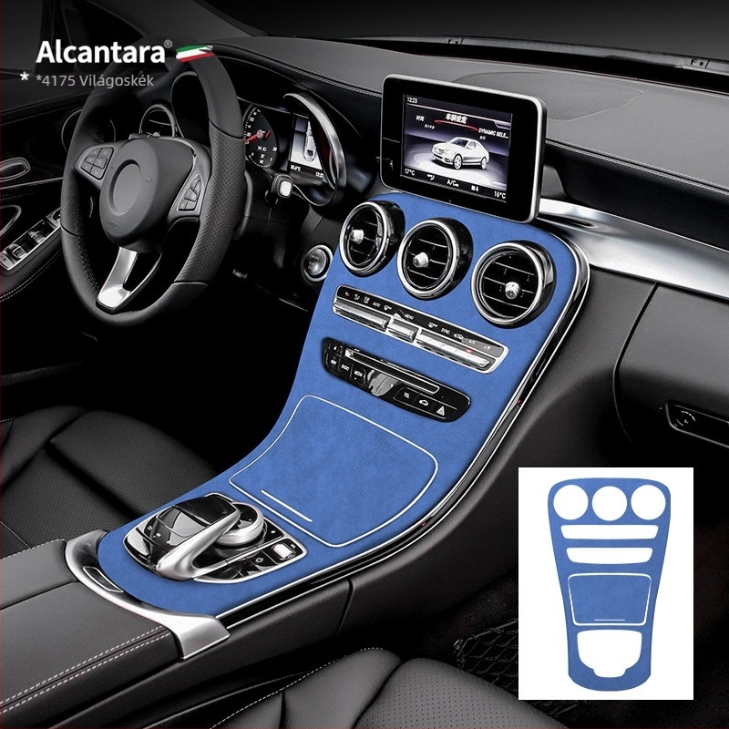 SNBLO Alcantara velúr középkonzol panel Mercedes-Benz C-osztály C260L/C200L (2015-2018)