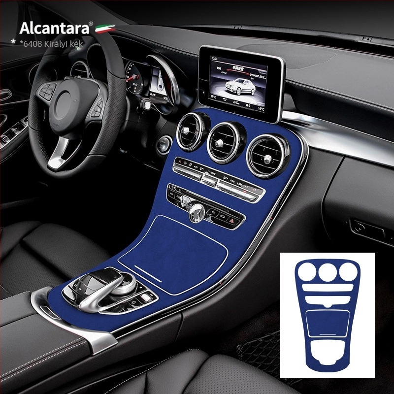 SNBLO Alcantara velúr középkonzol panel Mercedes-Benz C-osztály C260L/C200L (2015-2018)