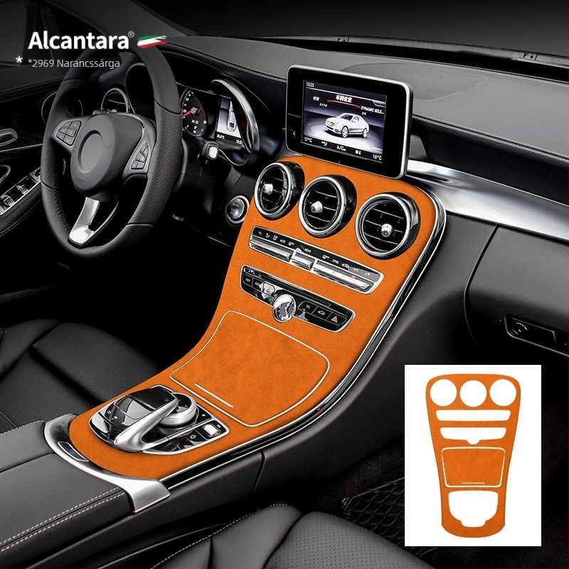 SNBLO Alcantara velúr középkonzol panel Mercedes-Benz C-osztály C260L/C200L (2015-2018)