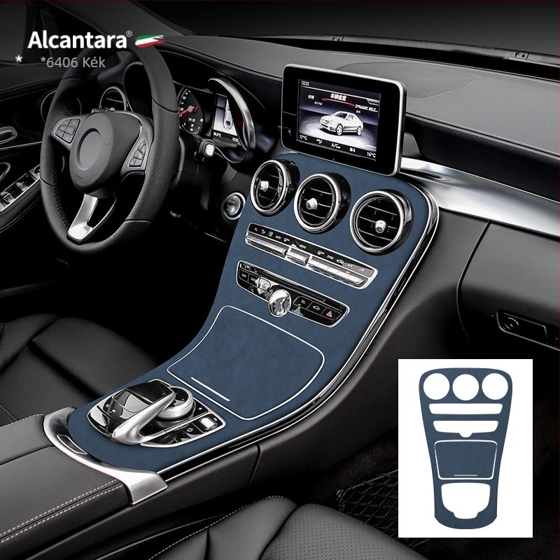 SNBLO Alcantara velúr középkonzol panel Mercedes-Benz C-osztály C260L/C200L (2015-2018)