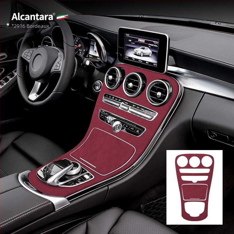 SNBLO Alcantara velúr középkonzol panel Mercedes-Benz C-osztály C260L/C200L (2015-2018)