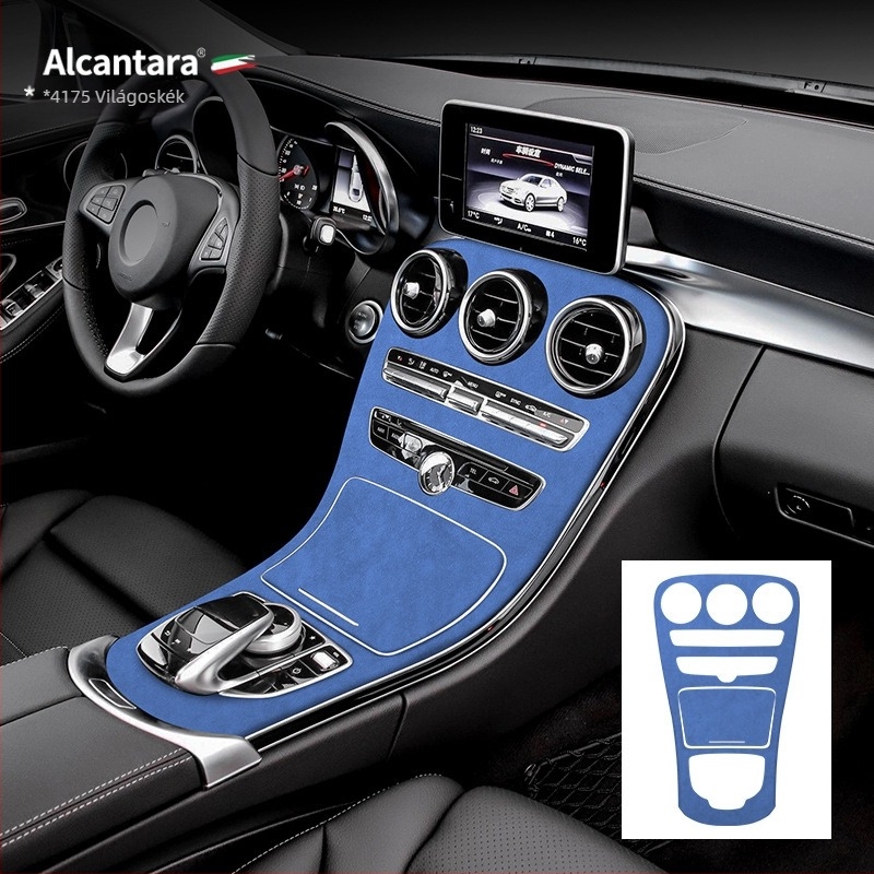 SNBLO Alcantara velúr középkonzol panel Mercedes-Benz C-osztály C260L/C200L (2015-2018)