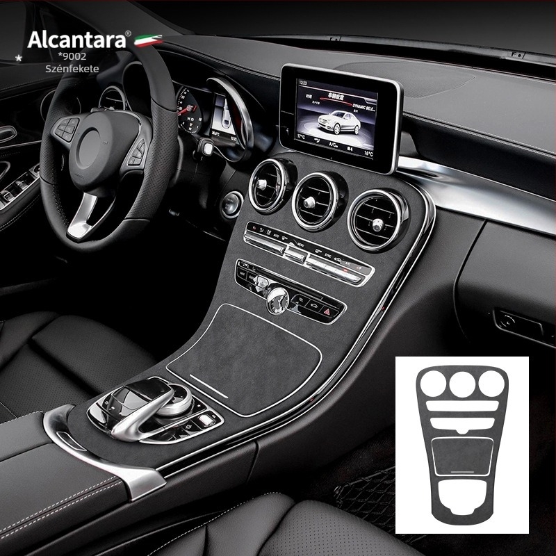 SNBLO Alcantara velúr középkonzol panel Mercedes-Benz C-osztály C260L/C200L (2015-2018)