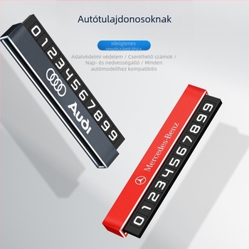 Double heng fém parkolási jel belső autó dísz – testreszabható logó nyomtatással