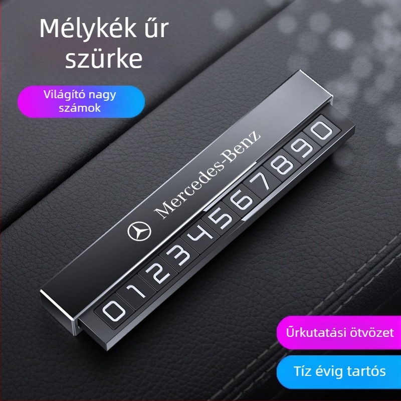 Double heng fém parkolási jel belső autó dísz – testreszabható logó nyomtatással