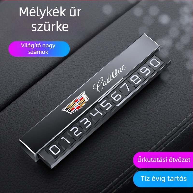 Double heng fém parkolási jel belső autó dísz – testreszabható logó nyomtatással