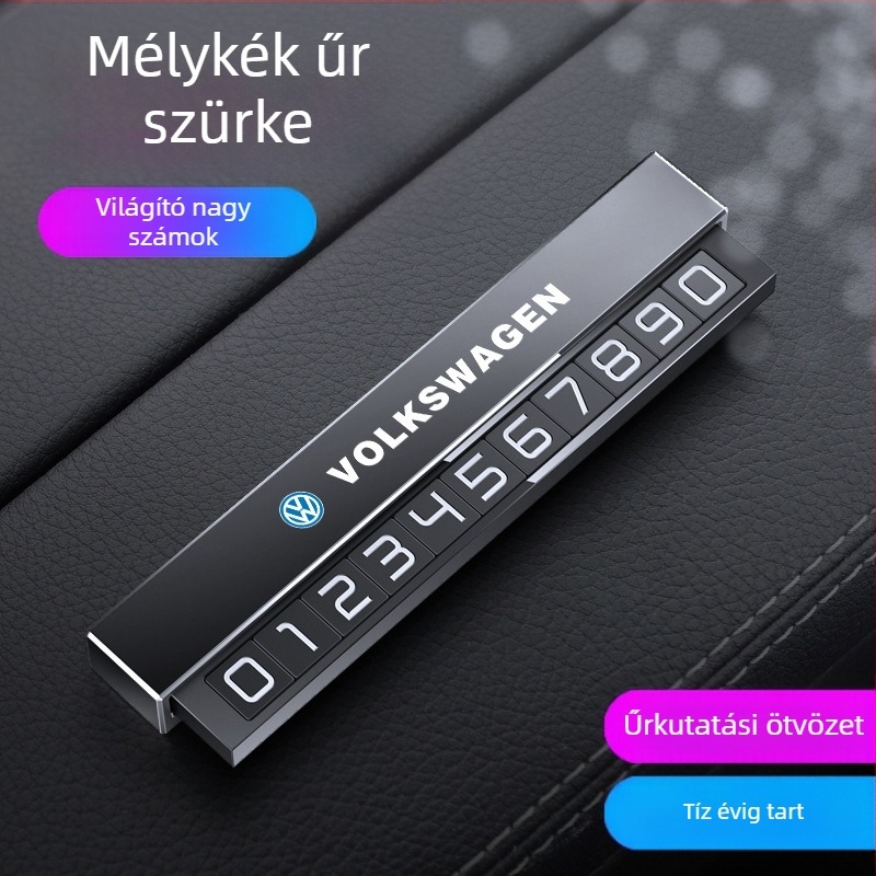 Double heng fém parkolási jel belső autó dísz – testreszabható logó nyomtatással