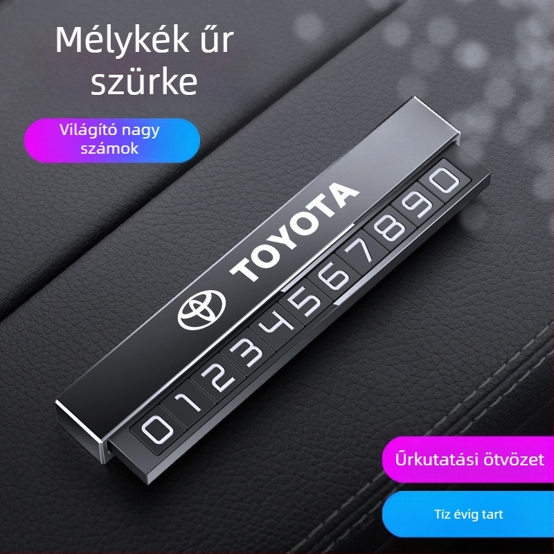 Double heng fém parkolási jel belső autó dísz – testreszabható logó nyomtatással