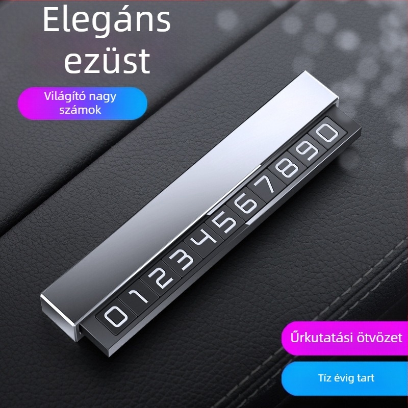 Double heng fém parkolási jel belső autó dísz – testreszabható logó nyomtatással