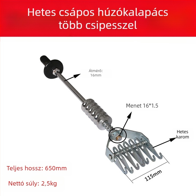 Lemez-dent javító készlet gépekhez — húzók és kalapácsok, dent javítására szolgáló kollekció (Márka: Egyéb; Anyag: Egyéb; Alkalmazási terület: Alapértelzett)