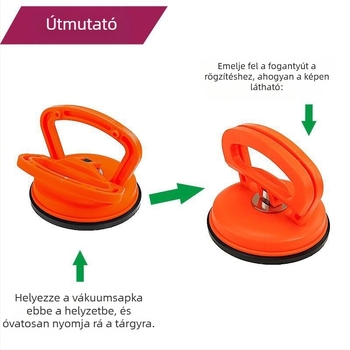 Autó dent javító vákuumos kupak egy karommal, nagy húzóerő, üveghez és csempéhez; anyagok: ABS és gumi