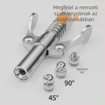 Zárható clamp típusú magasnyomású zsírzófej rozsdamentes acélból, 17000 psi, kézi pneumatikus kiegészítő zsírzópisztolyhoz