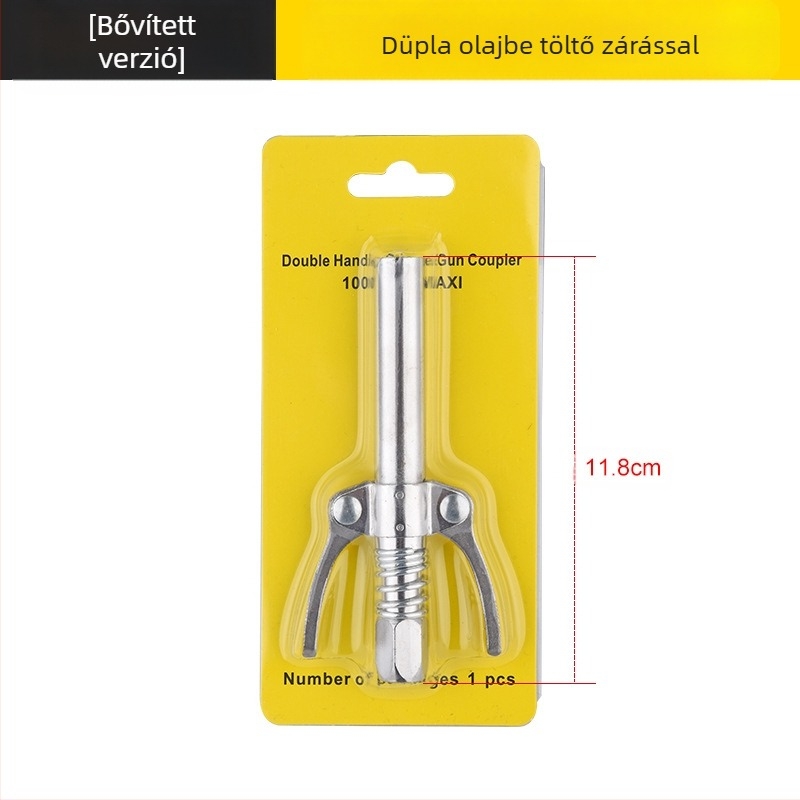 Zárható clamp típusú magasnyomású zsírzófej rozsdamentes acélból, 17000 psi, kézi pneumatikus kiegészítő zsírzópisztolyhoz