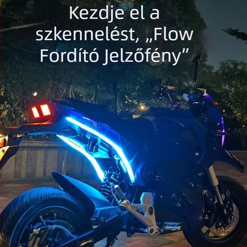 Szemöldök LED motorkerékpár fény – modell Motorcycle Scanning Water Light, anyag Akril, teljesítmény 5, élettartam 10000 h