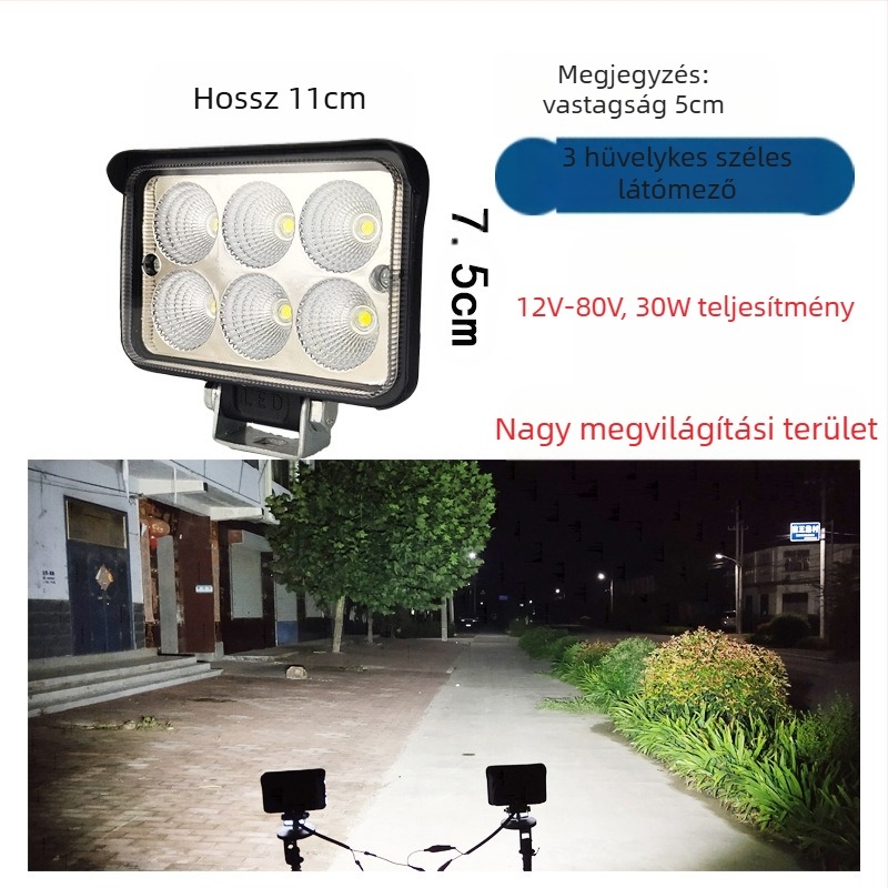 LED reflektor nehézgéphez Y32, 12V, 60W, 3000 lm, 6000K