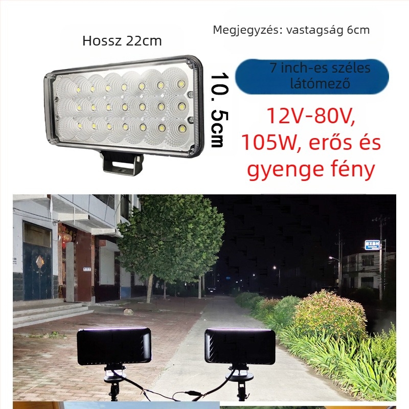 LED reflektor nehézgéphez Y32, 12V, 60W, 3000 lm, 6000K