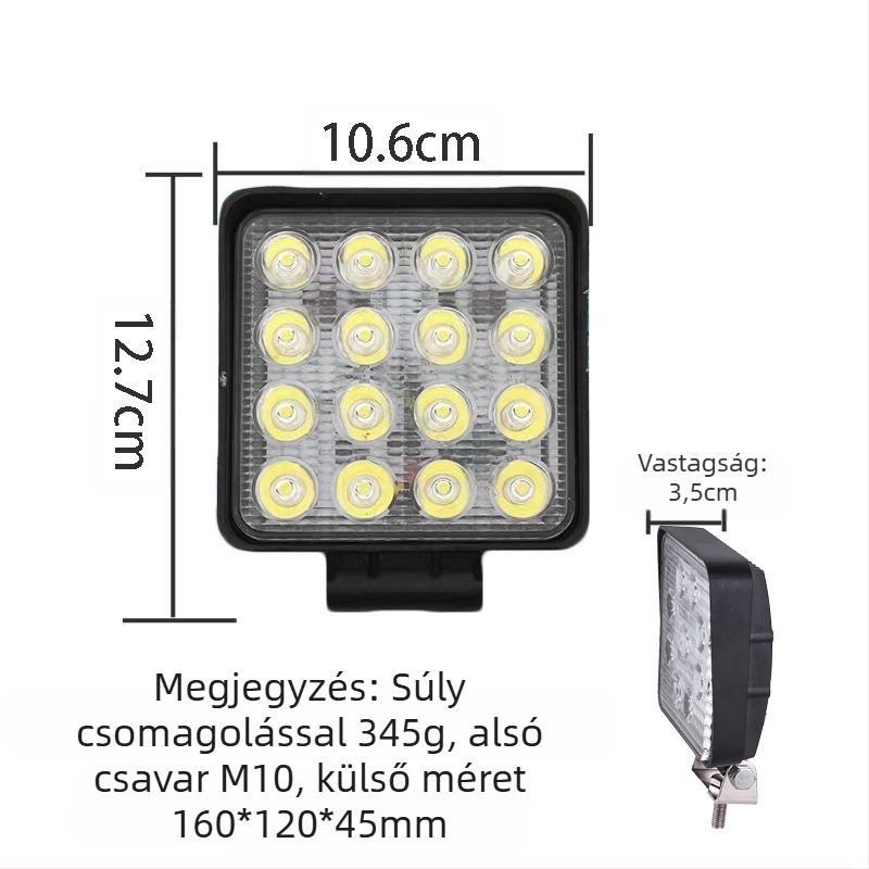 LED reflektor nehézgéphez Y32, 12V, 60W, 3000 lm, 6000K